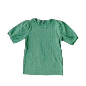 Adrianna Papell Spring Green Short-Sleeve Top. Size Medium. EUC